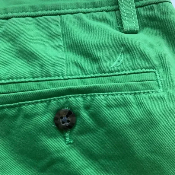 Nautica 9” deck short Green 9” Cotton Men’s size 32 Preppy Flat front - Picture 10 of 11